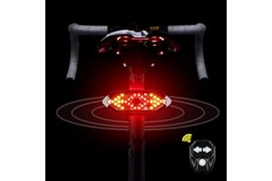NIUAWASA Luz para Bicicleta, luz Trasera para Bicicleta con Indicadores de dirección, lámpara de claxon, Mando a Distancia inalámbrico, 5 Modos, indicador para Bicicleta con Advertencia de Seguridad