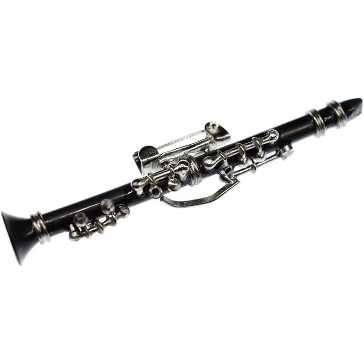 Miniblings Klarinette Brosche Gold - Musikinstrument Anstecknadel Für Musikliebhaber