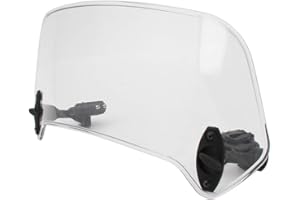 KESOTO Clear Adjustable Clip On Windshield Extension Spoiler Wind Deflector WindScreen Protector for Motorcycle