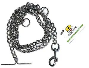 Tame Love Stainless Steel Chain for Dog with Strong Brass Hook Leash for Puppies (5-11kg) of All Breeds. (Length 152cm)
