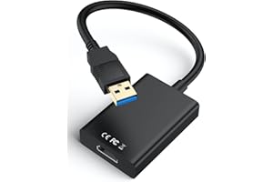 LQIESDD Adattatore da USB a HDMI, Cavo Video HD 1080P, convertitore da USB 3.0/2.0 a HDMI, Adattatore Video per PC, Laptop, proiettore, Monitor HDTV, Compatibile con Windows XP/7/8/8/10/11/Vista