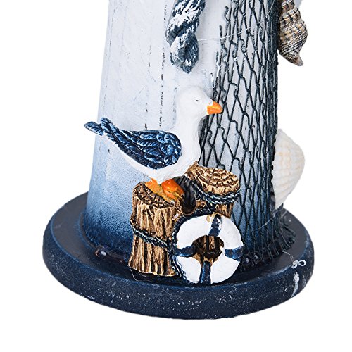 LianLe Leuchtturm mit Fischernetze Schale Deko Mittelmeer Stil Haus Deko (A: Möwe) - 6