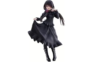 Jiumaocleu Date A Live Figura Statuetka - Skala 1/7 Czarna Sukienka Ver Tokisaki Kurumi Figurka Model Rzeźba, Figurka Anime Dziewczyny Rysunek Wyświetlacz Pulpitu Ręcznie robione Kolekcjonerskie Prezenty Urodzinowe