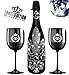 Produktbild Sekt Geschenk Le Club silber Kristalle und 2 schwarze Champagner Gläser für Geburtstag Weihnachten Geschenkset