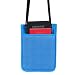 Produktbild Providethebest YIPINU Frauen Männer RFID Blocking-Schulter Crossbody-Tasche Wallet Geldbörse Geldbeutel Hals-Pass-Halter Himmelblau