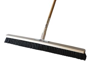 BESEN - SCHRUBBER - BÜRSTEN Saalbesen Mischung - 4-Loch INKLUSIVE 4-Loch Gerätestiel (5 Stück, 100 cm)