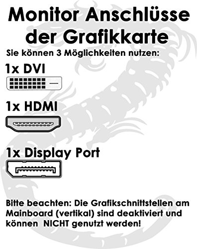 SNOGARD Gaming-PC AMD FX-6300 6x 3.50GHz • 8GB DDR3-RAM • 1TB S-ATA • 4GB Radeon RX 460 • DVD±RW • Home & Office Business & Multimedia Desktop Computer Workstation + Gaming PC - 4