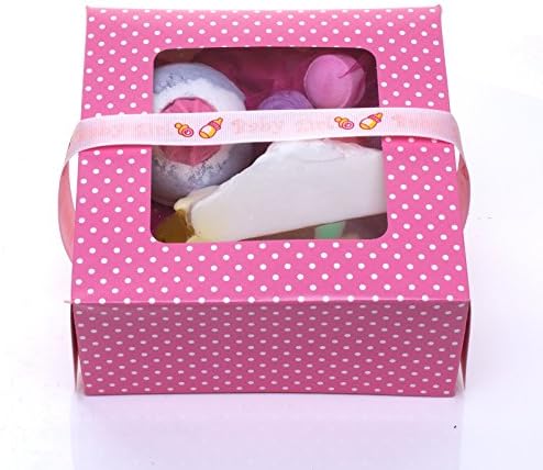 Bathbomb Pamper Hamper Treat Box with Its A Girl Decoration Lovely Baby Shower Gift
