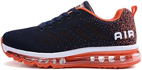 frysenMen Women Shock Absorbing Air Running Shoes Trainers for Multi Sport Athletic Jogging Fitness, Pink, UK Size