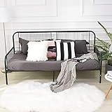 metallbett schwarz gold Duales Tagesbett --- Tagesbett kann nicht nur als ein gewöhnliches Bett verwendet werden, sondern auch als Sofa. Es eignet sich für Ihr Wohnzimmer, Gästezimmer, Schlafzimmer für Kinder und sogar für ein Nickerchen im Büro