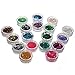 Ungfu Mall 18 Colors Hexagon Nail Art Glitter Sequin Powder Shiny Nail Decoration Decals Nails Sparkling Sticker