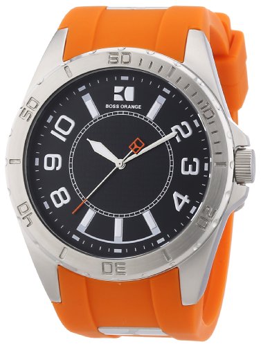 Boss Orange Herren-Armbanduhr XL Analog Quarz Silikon 1512808