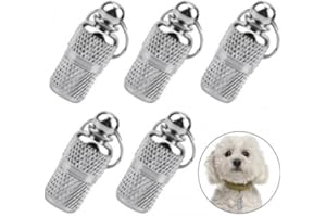 RAPIDBOK Lot de 5 Tube D'étiquette D'identification de Chat, Tube d'Étiquette Porte-Adresse, Pendentifs D'adresse Personnalisés pour Chiens et Chats, pour Chien, Chat, Animaux de Compagnie