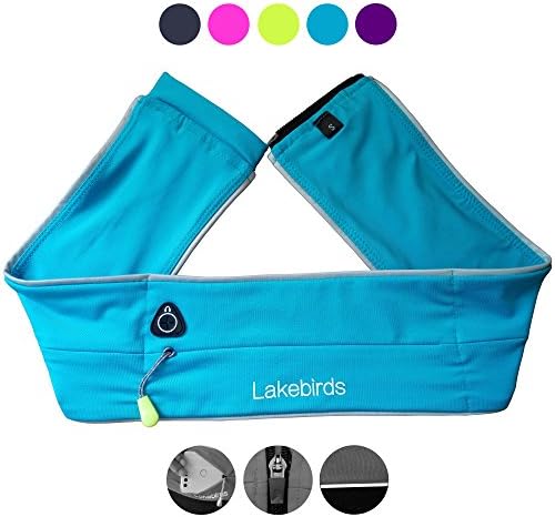 Lakebirds Fashion Running Belt, Sport Exercise Waist Packs, Storage for Cell Phones Cards Keys Cash, Great for Men and Women Jogging Gym Workouts Walking Hiking Yoga Trekking (Blue, XX-Large/38"-40")