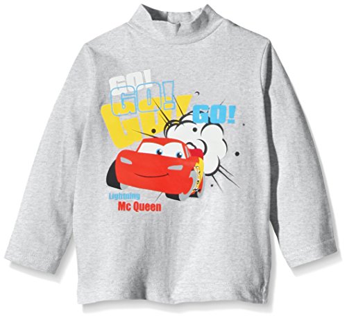 Disney Baby-Boys Cars Go Flash Long Sleeve Polo Shirt, Grey, 9-12 Months (Manufacturer Size:12 Months)