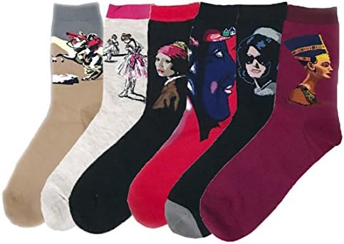DSUK Women's Famous Art Painting Calf Sock Casual Funny Novetly Masterpiece Artwork Long Ankle Socks