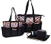 Baby Bucket Dot Printing Women 5 Piece Set Mummy Bag Portable Storage Carry Baby Shoulder Bag Mother Tote Bags (Orange) RS.1575.00