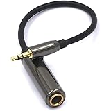 VCE Headphone Adapter 3.5mm Male to 6.35mm Female Audio Jack Adapter Converter 20cm