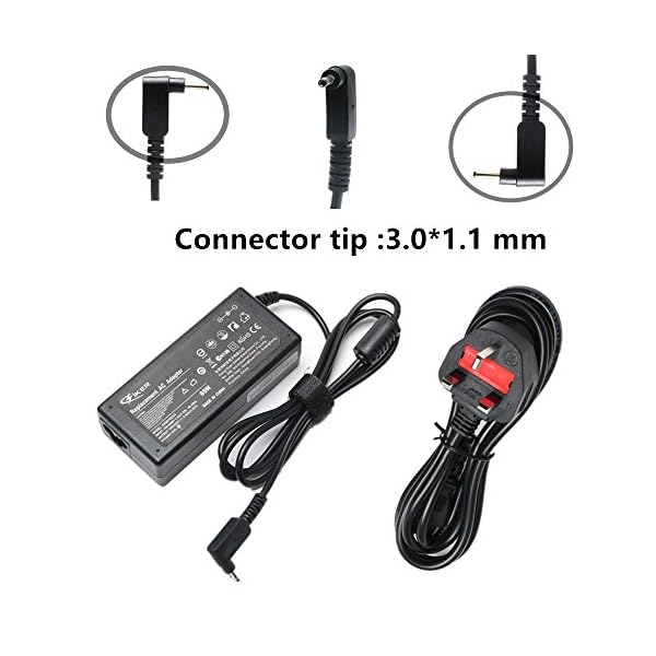 SIKER 19V 3.42A Replacement Laptop Adapter Charger For Acer-Chromebook 15 14 13 11 R11 B5 CB5-571 C720 C720p C740 Power Cord,CB3-111-C19A, CB3-111-C670, Acer Aspire One Cloudbook AO1-131, AO1-431