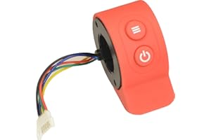 RiuScooter Acelerador de 5 Pines, 2 Botones, Compatible con Patinetes Eléctricos Cecotec, Color Rojo, Tamaño Estándar