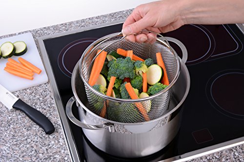 GRÄWE Einsatzkorb Dampfeinsatz rund 21 cm inkl. Halterung | Edelstahl - 4