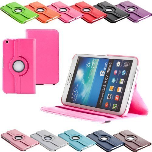 Tab3 360    Schutztasche f  r SAMSUNG GALAXY TAB 3 H  lle Schutz Etui Tasche Cover Case  8 0 Pink 