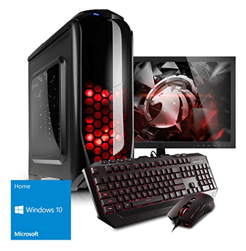 Kiebel Komplett Set Gamer-PC + TFT [184493] Intel Core i5 7500 4x3.4GHz | 16GB DDR4 | 250GB M.2 SSD + 1TB HDD | NVIDIA Geforce GTX 1060 6GB | ASUS | DVD | Sound | WLAN | USB3 | Gaming Computer