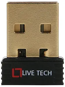 Live Tech WD04 Nano 150 MBPS USB Wireless Adapter Dongle Gold Plated USB Real High Speed (with 4 Year Warranty)