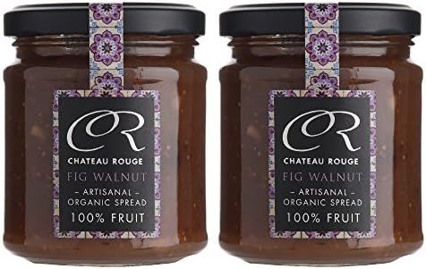 Organic Fig &amp; Walnut Sugar-Free Fruit Jam, Sugar-Free, 100% Natural, Pure Fruit Spreads, Gift Set 2 Jars