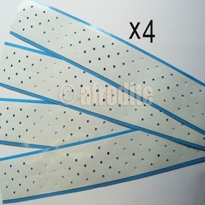 4 x 12" Pro-flex Perforated Extendabond Tape Strips - 4 Pack - Lace Wigs & Toupees by Afrodite