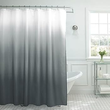 Creative Home Ideas Ombre Textured Shower Curtain With Beaded