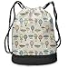 Produktbild Voxpkrs Hot Air Balloons and Airships Men Women Waterproof Drawstring Backpack Rucksack Yoga Dance Travel Shoulder Bags