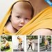 Ldex Soft Baby Slings | Compact and Comfortable Baby Wraps | Pure Cotton/Spandex | Nursing Cover | Suitable for Newborns To 35 Lbs | Nice Baby Shower Item | (Yellow)