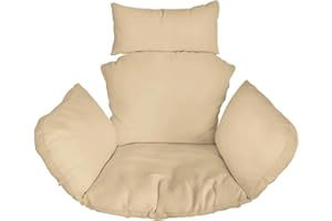 Ferocity Suspendu Hamac Chaise Coussins, Imperméable Siège de Chaise Rembourrage pour Patio Jardin, Balançoire Panier Suspendu Coussin de Siege, Beige [114]