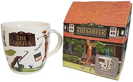 GOLF GOLFING SPORTS FINE CHINA MUG CUP POT PRESENT GIFT WITH PRESENTATION BOX