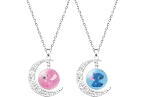 simyron Cartoon Collier 2 Pièces Collier de Personnage de Dessin Animé Collier pour Enfants Collier Anime pour Enfants Meilleur Ami Colliers Enfants Cosplay Cadeau pour Garçon Fille