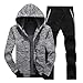 Produktbild Mode Sweatshirt Hoodie Jacke Mantel + Hose Set Resplend Beiläufig Reißverschluss Kapuzenpullover Outwear + Sporthosen Tracksuit Einfarbig Kapuzenpulli Jacke Coat + Freizeithosen Sport Set