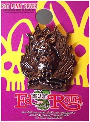 hotrodspirit – S Rat Fink 3D Metal Flame Kustom Cones Ideal Cap