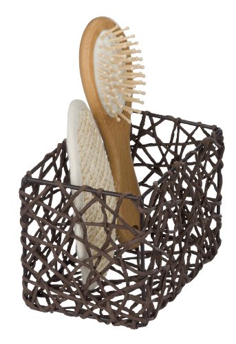 WENKO 20370100 Aufbewahrungskorb Curly Braun - Badkorb, Zellstoff, 15 x 11 x 10.5 cm