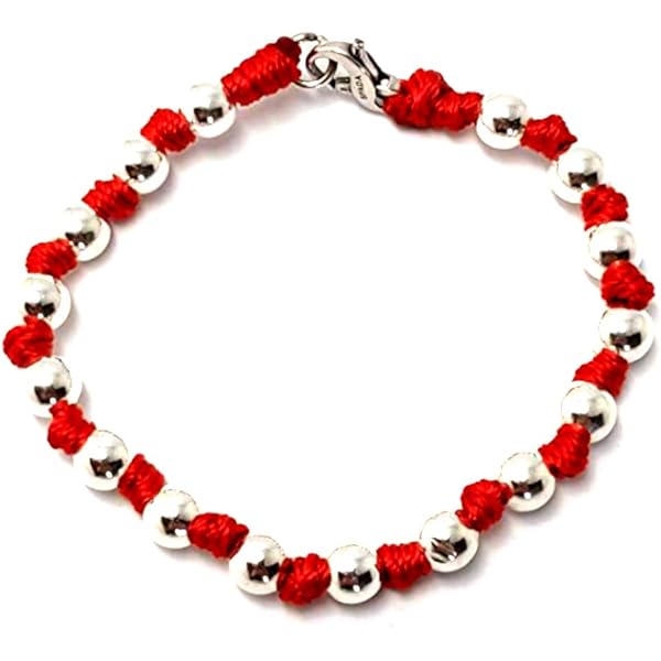 Bracciale Spadarella Unisex Fatto A Mano In Italia, Cotone Nautico Fuxia E Pepite In Argento 925, Lunghezza 17 Cm - 2