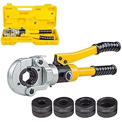 HKMA Tuyau hydraulique Outils de sertissage, Pex avec TH en appuyant sur l'outil Dents de la mer 16-32mm avec poignée pour Extendable cuivre, Aluminium, Plastique, PB Tuyau Pression sur Plomberie