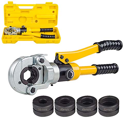 HKMA Tuyau hydraulique Outils de sertissage, Pex avec TH en appuyant sur l'outil Dents de la mer 16-32mm avec poignée pour Extendable cuivre, Aluminium, Plastique, PB Tuyau Pression sur Plomberie