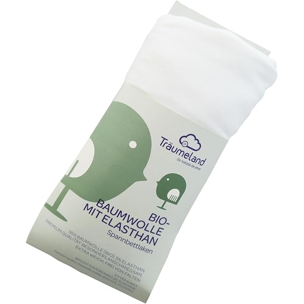Träumeland Spannbetttuch Jersey Mint – 60x120 + 70x140 Cm, 100% Baumwolle, Waschbar Bis 60°C