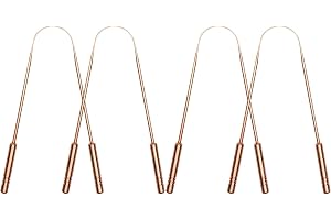 4-pack koppar tungrengörare skrapa bekämpar dålig andedräkt behandling för vuxna barn munvårdshygien, tjocka säkra trubbiga kanter flexibelt handtag och bekvämt grepp