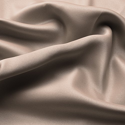 Beautissu® Blackout-Vorhang Amelie mit Kräuselband – 140×245 Sand (Beige) – Verdunklungsgardine Universalband Blickdicht - 3