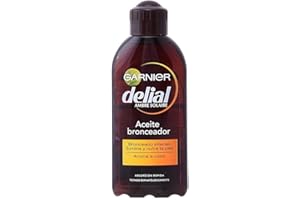 Garnier Delial Ideal Bronze Aceite Bronceador Intenso con [Aceite de Coco Nutritivo]. Broncea e ilumina la piel. Absorción inmediata. Testado bajo control dermatológico. 200 ml