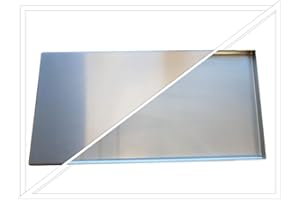 Koch #103 Rostfreie Fettauffangwanne 545 x 276 x 20mm - u.A. für Enders Monroe pro 3 - Massiver V2A Edelstahl 2mm - 2,8 KG - rund formierte Ecken - Hochwertige Universal Tropfschale für Küchengeräte