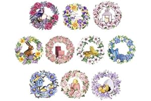 ‎IDEEN MIT HERZ Ideen mit Herz 3-D Motive, ausgestanzt, ca. 7-10 cm, 10 Stück im Beutel | Bilder zum Basteln & Dekorieren | Grußkarten selber machen | Bildmotive für Scrapbooking & DIY-Deko (Blumenkränze Frühjahr)