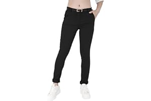 JOPHY & CO. Pantalon élastique Femme Chino avec Ceinture (cod. 3008)