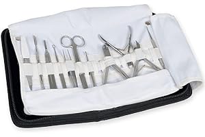 Gima - Zestaw podologiczny do profesjonalnego pedicure i profesjonalnego manicure, 11 narzędzi ze stali nierdzewnej, obudowa ochronna.